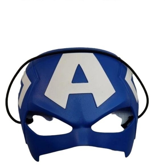 Rubies Marvel Captain America Plastic MASK Halloween‎ Costume Child Blue - Picture 1 of 5